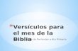 Versículos para el mes de la biblia