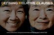 Defining relative clauses