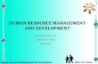 Human resource management and development ppt