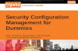 Security Configuration Management for Dummies