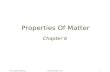 Chemistry 6 Properties of Matter