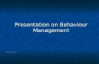 behaviour management dr