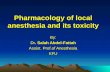 Pharmacology of Local Anesthesia