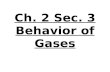 8th Grade-Ch. 2 Sec. 3 Behavior of Gases