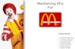 Marketing Mix-Mcdonald's India