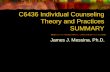 C6436 Individual Counseling Theory and Practices SUMMARY