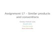 Assignment 17 – similar products and conventions complete