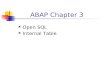 ABAP Open SQL Internal Table