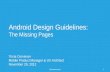 Android Design Guidelines: The Missing Pages