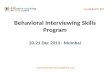 Behavioral interviewing skills program in India | Hiring Skills Training