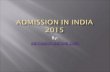 Admisson in India