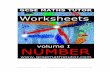Free E-Book 'Worksheets'  Vol. #1  'Number'  from GCSE Maths Tutor