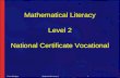 NCV 2 Mathematical Literacy Hands-On Training Module 1