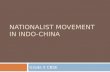 Nationalist movement in indo china