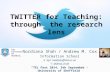 Twitter for Teaching: through the research lens