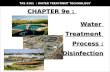 WATER TREATMENT TECHNOLOGY (TAS 3010) LECTURE NOTES 9e - Disinfection