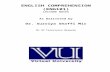 English Comprehension (ENG101) by VU