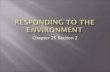 Responding to the Environment Ch 25.2 7th