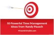 10 powerful time management ideas from randy pausch