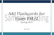A&J Flashcards for exam SOA Exam FM/ CAS Exam 2
