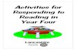 Activities for Responding to Reading in Year 4