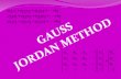 Gauss Jordan Method