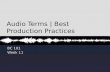 Adobe Audition - Audio terms and Best Practices