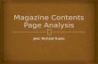 Magazine Contents Page Analysis
