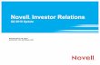 Novell Q2 FY2010 investor presentation