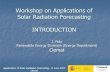 Workshop on Applications of Solar Radiation Forecasting - Introduction - Jesús Polo (CIEMAT)