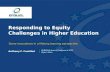 Responding to equity challenges in higher education