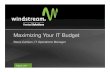 Windstream Webinar: Maximizing Your IT Budget