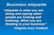 Business etiquette 1