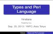 Types and perl language
