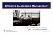 Effective Succession Management