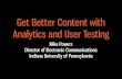 Get Better Content with Analytics and User Testing