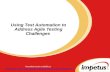 Using Test Automation to Address Agile Testing Challenges - Impetus Webinar