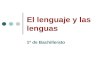 El Lenguaje y Las Lenguas