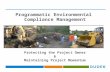 Programmatic Environmental Compliance Management