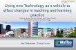 Presentation  on using new technology to change teaching
