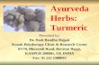 Ayurveda Herbs : Medicinal uses of  Turmeric