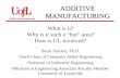 Advanced manufacturing