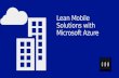 Lean Mobile Solutions with Microsoft Azure