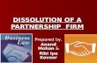 Dissolution of a Partnership Firm 123