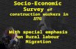 Socio-Economic Survey of construction workers