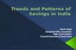 Trends and patterns of Savings (Household Savings) in India