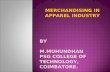 Merchandising process in the apparel industry