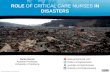 Role of critical care nurses in disasters