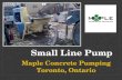 Small Line Pump - Maple Concrete Pumping
