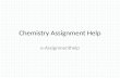 Chemistry Homework Help at e-Assignmenthelp